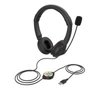 Docooler USB Wired Headset with Noise Cancelling Microphone On Ear Computer Headphone Call Center Earphone Volume Control Speaker Mic Mute Adjustable Headband