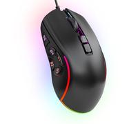 Docooler Wired Gaming Mouse, RGB Backlit, 10 Programmable Buttons, 14 Lighting Effects, 6 Adjustable DPI 800-12800, for PC Computer