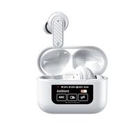 Docooler YW08 Wireless BT 5.4 Headset with Charging Case Smart Color Screen ANC Ambient Noise Cancellation 9D Stereo Surround Sound