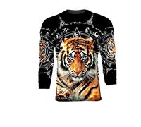 Docorou Tiger 3D Print Tattoo Hoodie Pullover Sweatshirt Man Women Harajuku Outwear Casual Unisex Zip Jacket Tracksuit Coat