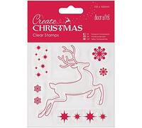 Docrafts 102 x 102 mm Reindeer Mini Clear Stamp