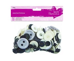 Docrafts 250 g Monochrome Assorted Buttons