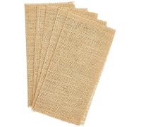 Docrafts 8 x 8 inch Hessian Squares Bare Basics (Pack of 5), Sackleinen, Brown, 8 by 8-Inch