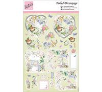 DOCrafts Anita's A4 Foiled Decoupage Sheet, Sitting in The Garden