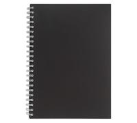 Docrafts Artiste A4 Cartridge Pad, Black Polypropylene Cover, Portrait, Spiral Bound 50 Sheets, White Paper, Drawing, Sketching, Doodling, Writing, Scrapbook Designs, Mixed Media, Pen, Ink, Painting