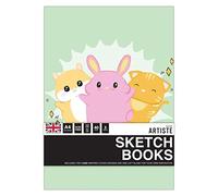 Docrafts Artiste A4 Sketchbooks - Chibi Notebooks - Pack of 3, for Drawing, Sketching, Doodling, Writing and Scrapbook Designs with Mixed Media, Pen, Ink, Painting and More