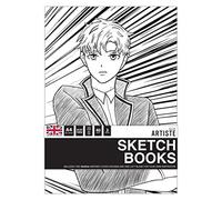 Docrafts Artiste A4 Sketchbooks - Manga Notebooks - Pack of 3, for Drawing, Sketching, Doodling, Writing and Scrapbook Designs with Mixed Media, Pen, Ink, Painting and More