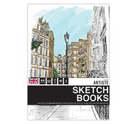 Docrafts Artiste A4 Sketchbooks - Plein Air Notebooks - Pack of 3 for Drawing, Sketching, Doodling, Writing and Scrapbook Designs with Mixed Media, Pen, Ink, Painting and More
