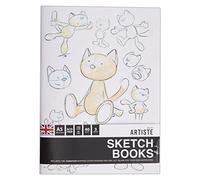 Docrafts Artiste A5 Sketchbooks - Animation Notebooks - Pack of 3 for Drawing, Sketching, Doodling, Writing and Scrapbook Designs with Mixed Media, Pen, Ink, Painting and More
