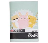 Docrafts Artiste A5 Sketchbooks - Chibi Notebooks - Pack of 3, for Drawing, Sketching, Doodling, Writing and Scrapbook Designs with Mixed Media, Pen, Ink, Painting and More