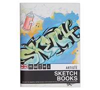 Docrafts Artiste A5 Sketchbooks - Graffiti Tattoo Notebooks - Pack of 3 for Drawing, Sketching, Doodling, Writing and Scrapbook Designs with Mixed Media, Pen, Ink, Painting and More