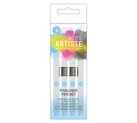 DOCRAFTS ARTISTE Black Fineliners, Pack of 4- Nib size 0.05, 0.1, 0.3, 0.5mm, Art, Writing, Drawing, Artist Supplies