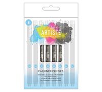 DOCRAFTS ARTISTE Black Fineliners Pack of 8, Nib size 0.05, 0.05 0.1, 0.2, 0.3, 0.4, 0.5, 0.7mm, Writing, Drawing
