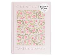 Docrafts Artiste Hardback Sketchbook 80 Sheets, Creativity Takes Courage, 14.8 x 20cm, Drawing, Sketching, Doodling, Writing and Scrapbook Designs with Mixed Media, Pen, Ink, Painting and More