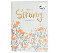 Docrafts Artiste Hardback Sketchbook 80 Sheets, She is Strong, 14.8 x 20cm, Drawing, Sketching, Doodling, Writing and Scrapbook Designs with Mixed Media, Pen, Ink, Painting and More