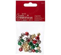 Docrafts Create Christmas Jingle Bells - Assorted Colours and Sizes (30pcs)