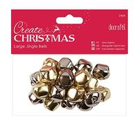 Docrafts Create Christmas Jingle Bells - Large Gold and Silver (20pcs), One Size