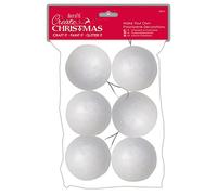 docrafts Create Christmas Make Your Own Polystyrene Baubles (Pack of 6)