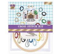 docrafts DIY Simply Make Your Own Cross Stitch Hoop Embroidery Kit - Coronation London Scene Ideal Adults and Older Children Kids, Beginners or Experienced Crafters, Perfect Hobby Craft Set