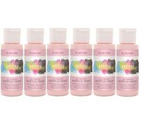 docrafts Pack of 6 Bottles Artiste Acrylic Paint 59ml (Blush pink)