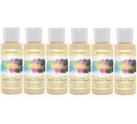 docrafts Pack of 6 Bottles Artiste Acrylic Paint 59ml Choose from 88 Colours (Buttermilk)