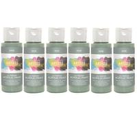 docrafts Pack of 6 Bottles Artiste Acrylic Paint 59ml (Sage)