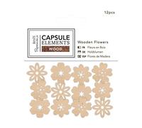 docrafts Papermania Elements Wood Wooden flowers (16 pieces)