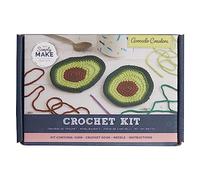 Docrafts Simply Make Crochet DIY Avocado Coaster Hobby Craft Making Kit, Turn Hand to Crocheting, Adult, Older Child, Makes Nice Gift, Beginner, Experienced Crafter