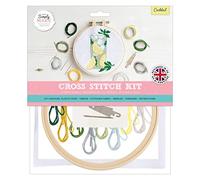 docrafts Simply Make Cross Stitch Hoop Embroidery Kit, Cocktail, DIY Craft Set, Adults, Older Children, Kids, Beginners, Experienced Crafters, Perfect Hobby