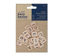 Docrafts Wooden Caption Letters Bare Basics (Pack of 30)