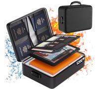 DocSafe 5200°F Document Organizer with Lock,Upgraded Heat Insulated Fireproof＆Waterproof Box 8 Layers File Organizer,Portable Home Travel Safe Storage for Important Documents, Files and More