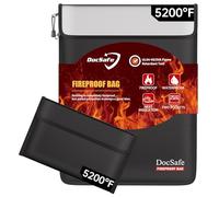 DocSafe 5200℉ Fireproof Document Bag Set for A4 Files,Water Resistant 2 Pcs