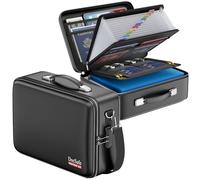 DocSafe Fireproof Document Box with Lock＆Shoulder Strap, Hard-Shell Case File Organizer with Accordion File Folder, Multi-Layer Portable Home Office Travel Safe Storage for Important Documents Laptop