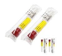 Doct Pharma - Sterile Urine Test Tubes Kit | 2 PCS with Label | 12ML Graduated Vials | Pressure Cap for Lab Analysis | Durable Clear Plastic, Sterile PLA, PC, PE