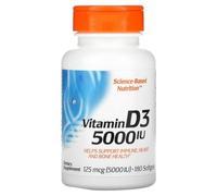 Doct0rs Best Vitam!n D3 5000 IU 125mcg Softgels - 180 Count per Bottle