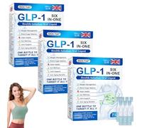 DOCTIA GLP-1 Six-in-One Health Solution Oral Liquid, Advanced GLP-1 Oral Liquid, Multi-Action GLP1 Drops, Natural Herbal DOCTIA GLP1 Six in One Oral Solution Is Suitable for All Men and Women (3 Pack)