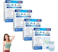 DOCTIA GLP-1 Six-in-One Health Solution Oral Liquid, Advanced GLP-1 Oral Liquid, Multi-Action GLP1 Drops, Natural Herbal DOCTIA GLP1 Six in One Oral Solution Is Suitable for All Men and Women (4 Pack)