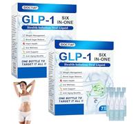 DOCTIA GLP-1 Six-in-One Oral Solution, GLP-1 Oral Liquid, Advanced GLP-1 Drops, GLP-1 Drops, Natural Plant Extract, for Men & Women (2 Box)