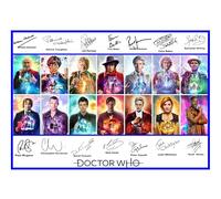 Doctor All Doctors Signed Poster, 14 Doctors Collage, Autograph Print, TV Series Memorabilia