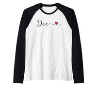 Doctor Appreciation - Doc Design with a Heart Raglan Baseball Tee