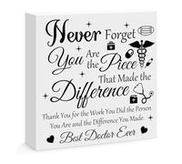 Doctor Appreciation Gifts for Women Men Leaving Going Away Retirement Gift for Doctor Coworker Doctors Day Gift Christmas Birthday Thank You Gifts for Doctor Home Office Decor Sign