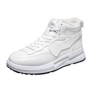 Doctor Boots S Unisex Leather Solid Colour Warm, Soft and Versatile, Cotton Shoes with Soft and Breathable Sole Soldini Boots, White, 8.5 UK