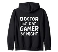 Doctor by Day Gamer by Night Zip Hoodie