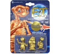 Doctor Collector E.T. the Extraterrestrial Mini Figure Collection, Golden Edition, Official Pack of 3 Golden Miniatures