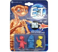 Doctor Collector E.T. the Extraterrestrial Mini Figures Collection, Colorful Edition, Official Pack of 3 Colored Miniatures