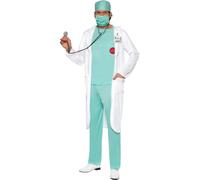 Smiffys Doctor Costume, M - Size 38 -40 , Green