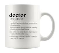 Doctor Definition Mug Doctor Gifts Dr Mom Dad Husband Wife Boyfriend Girlfriend Graduation Gifts For New Physician Surgeon Medical Student MD Practitioner Ceramic Mug 11 oz White