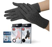 Doctor Developed Arthritis Compression Gloves for Women/Men With Doctor Handbook - Medical Support Grey (Grey, Large (1 Pack))