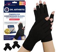 Doctor Developed Compression Gloves & Doctor Handbook/Arthritis Gloves For Women & Men- Carpal Tunnel Relief, Arthritis, Raynauds (2 Pairs, S)