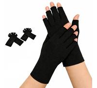 Doctor Developed Compression Gloves & Doctor Handbook/Arthritis Gloves For Women & Men & Carpal Tunnel Relief, Arthritis, Raynauds (2 Pairs, M)
